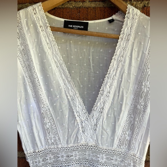 The Kooples Amazing White Lace Boho Prairie Wedding Dress Size 1 (XS) - Picture 15 of 15